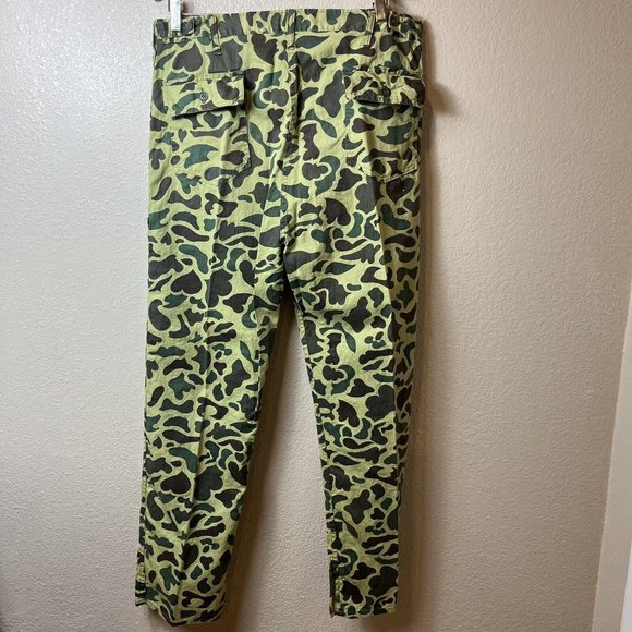 VTG 60’s Crown King Gold Label Camo Hunting Set - Pants 36x30 L/S Coat Large - Picture 14 of 15